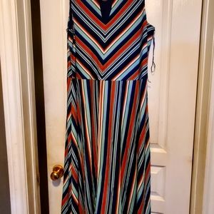 Plus size stripped dress